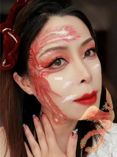 古风创意妆凤凰妆容普通人也能飞上枝头吗