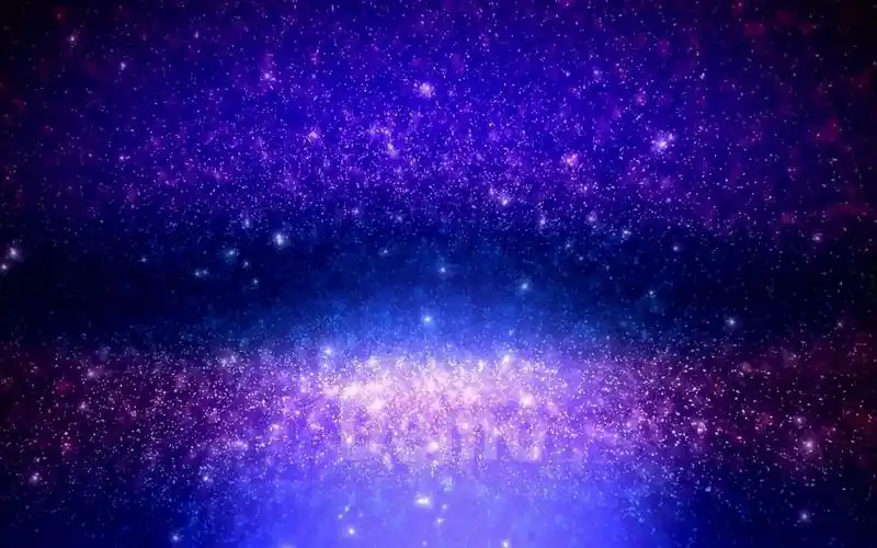 大屏素材 s305 2k画质唯美浪漫爱情梦幻蓝紫色粒子星空背景动态视频