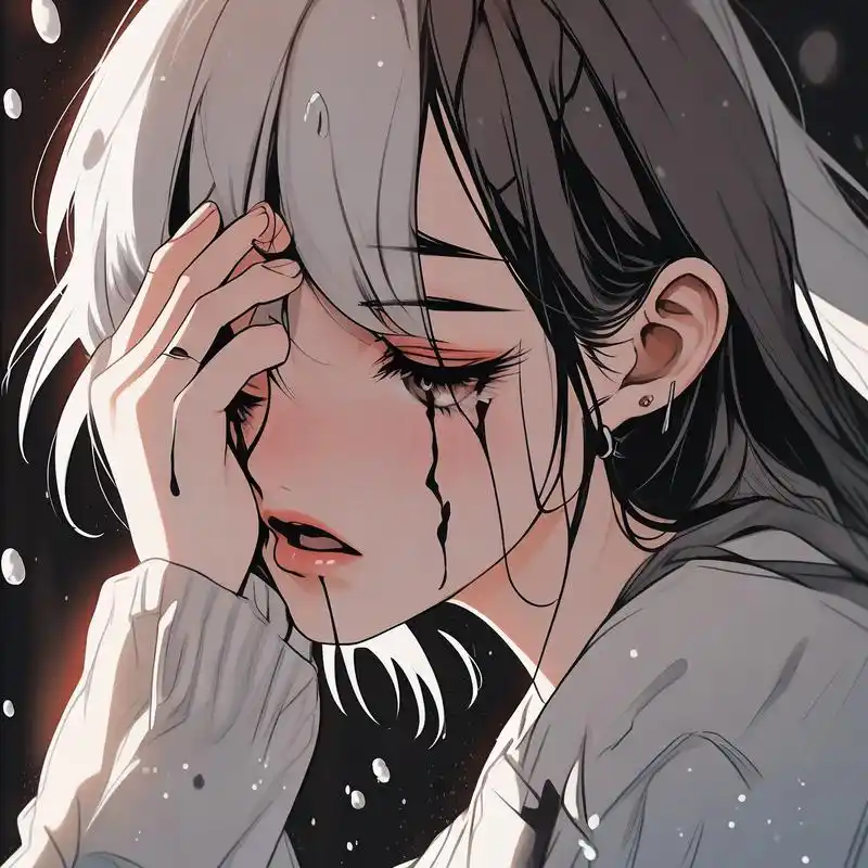 01哭泣头像,伤感之美