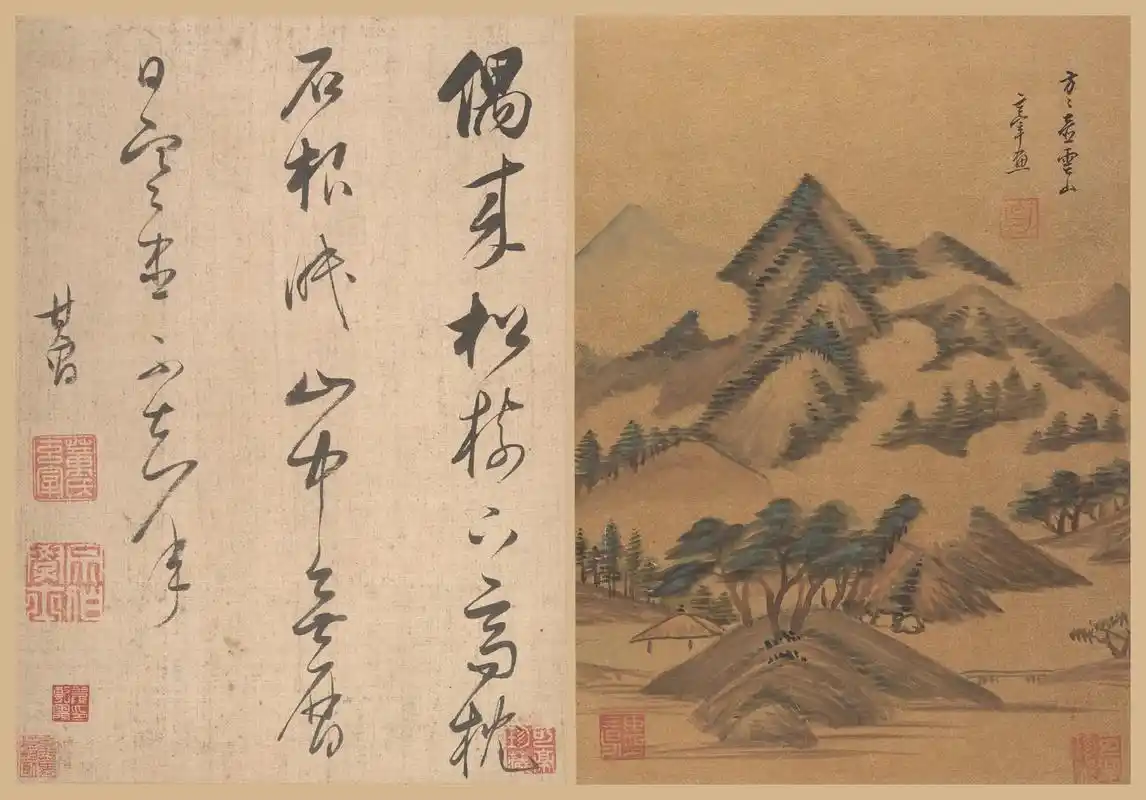 明.董其昌山水册页清赏#山水画 #写意 #写意山水 #国画  - 抖音