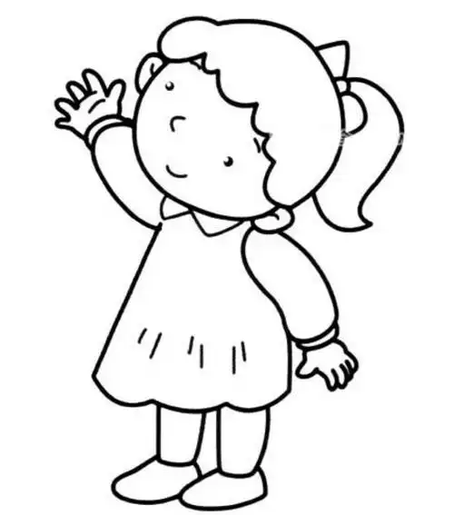 儿童简笔画女孩的简单画法