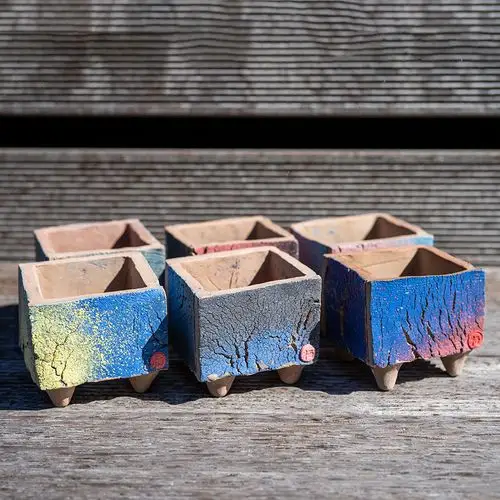 木栖 方形银河 黑科技多肉花盆纯手工控型花盆 超强透气透水花盆