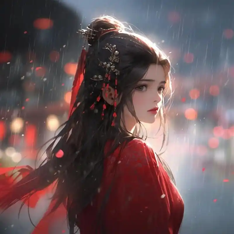 古风女生头像|红衣古装