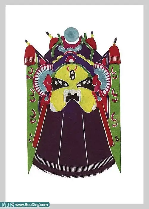 染色剪纸京剧脸谱赏析
