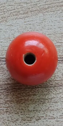 清红琉璃官帽顶珠子