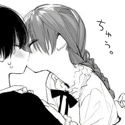 高清一对两张的动漫壁咚强吻情头图片,卡通头像图片