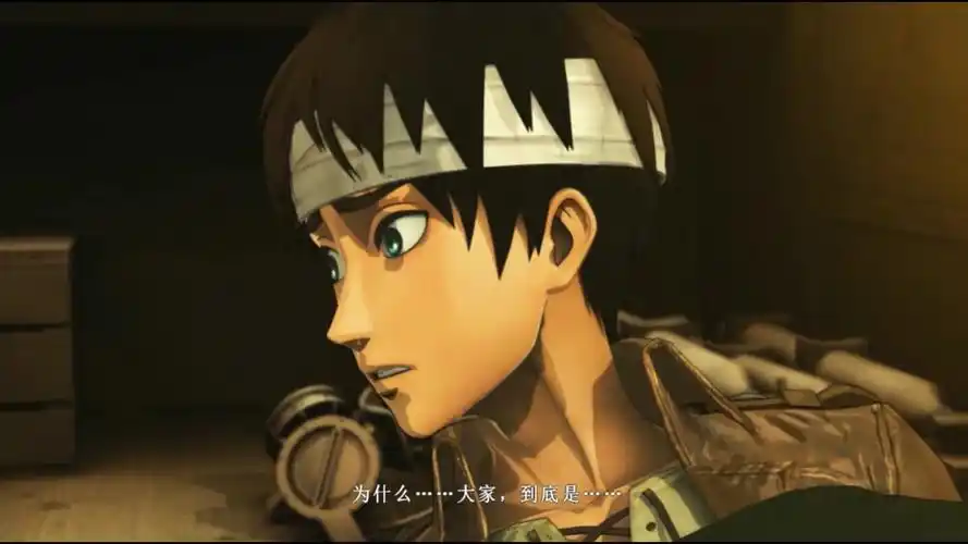 进击的巨人:主角被女巨人一口吞掉,兵长一刀切开女巨人的大嘴_哔哩