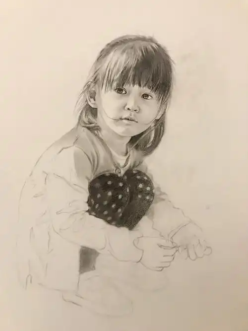 素描小女孩及作画步骤