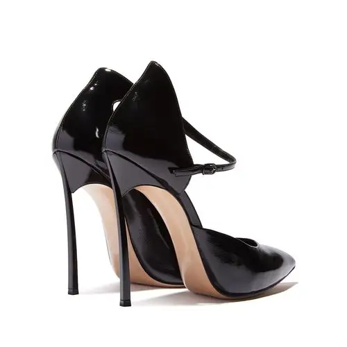 跨境外贸女鞋欧洲站尖头搭扣铁跟女单鞋 速卖通高跟鞋shoes women