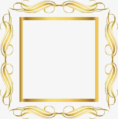 矢量图设计金色花纹边框