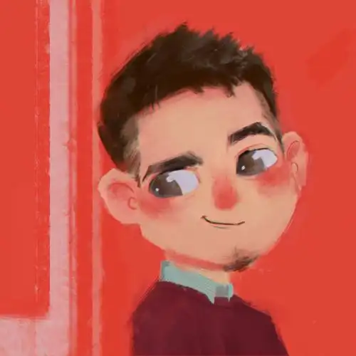 手绘头像小胡子帅哥哥