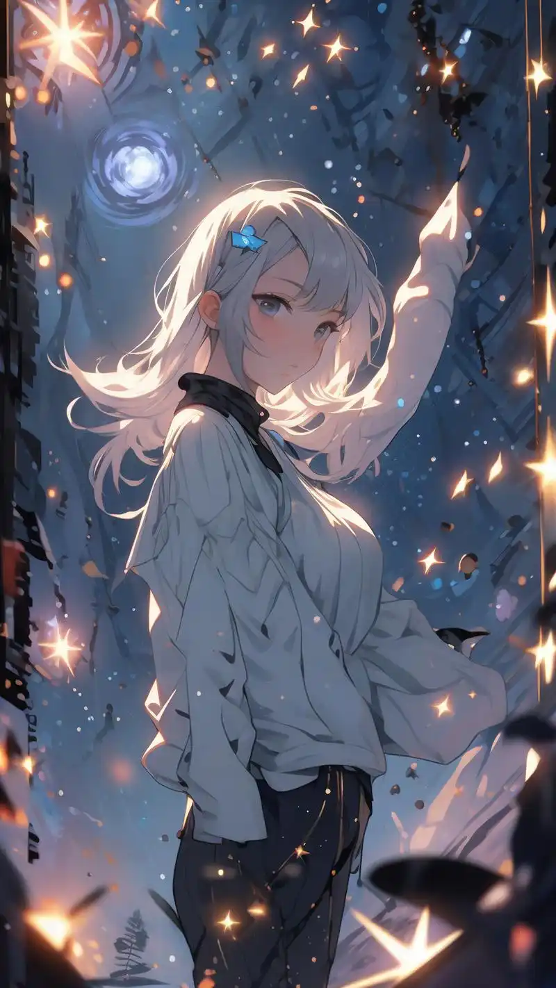 谁能拒绝这么梦幻的二次元星空壁纸呢?