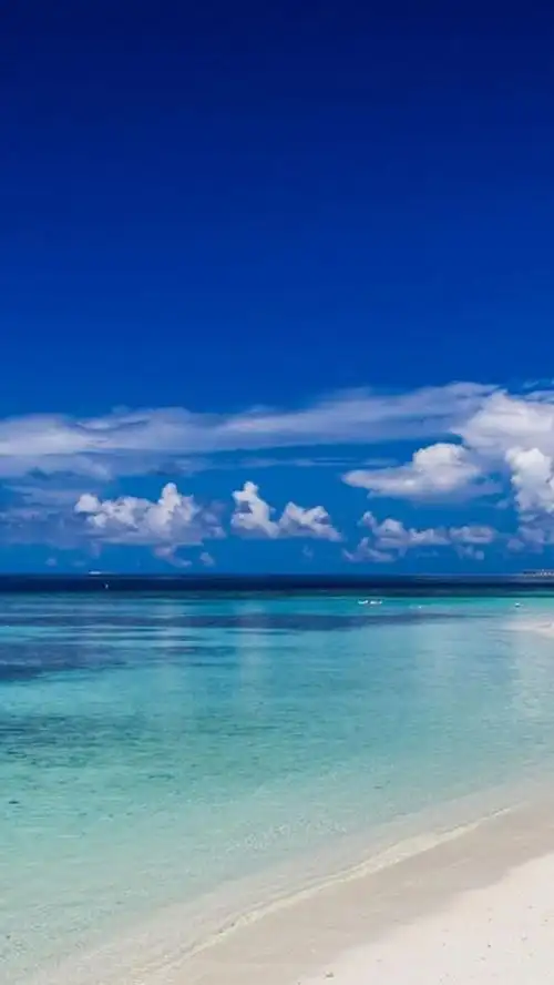 风景蓝天白云大海h5背景素材