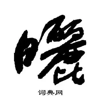 晒书法字典