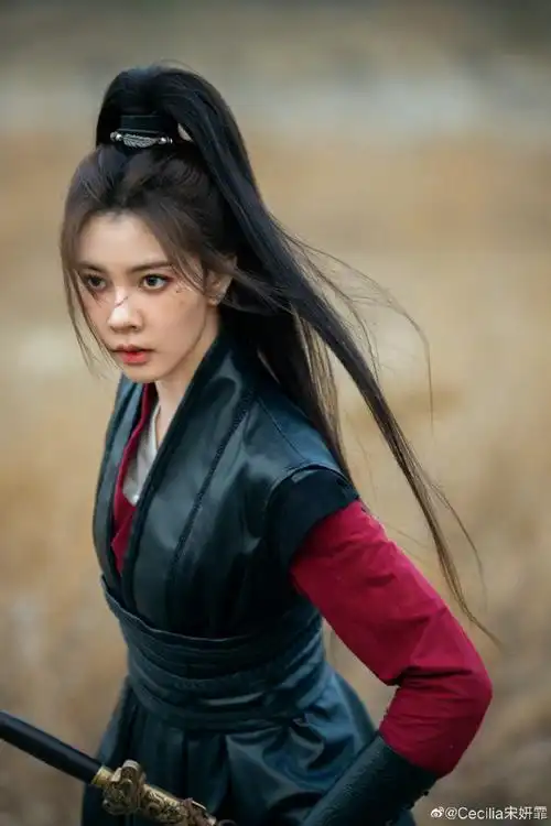 宋妍霏战损妆##宋妍霏高马尾古装造型