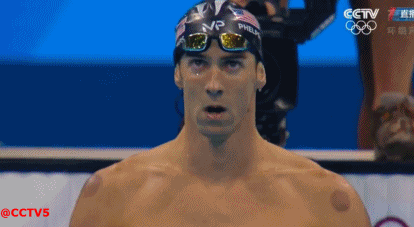 奥运会 里约奥运会 男子 游泳 蝶泳 菲尔普斯 赛场瞬间 握拳 庆祝