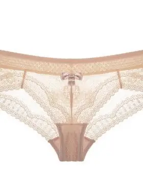 白色性感蕾丝透明女士纯欲三角裤