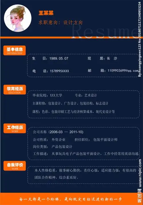 个人简历设计图__海报设计_广告设计_设计图库_昵图网nipic.com