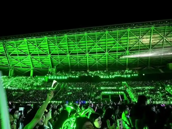 王源绿海#这像源儿的个人演唱会小汤圆应援80了啊!#qq音乐巅峰盛典