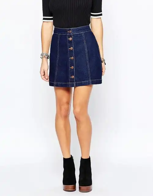 新风貌new look小号纽扣牛仔裙子(女款)