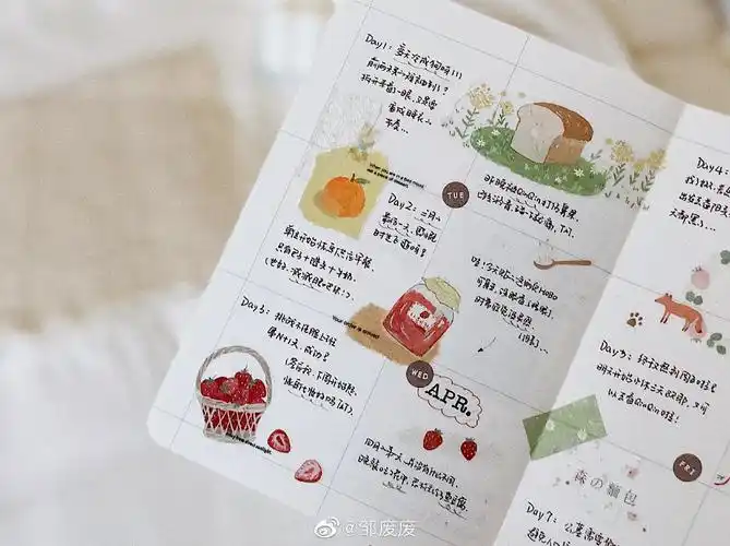 手帐 图片来自weibo