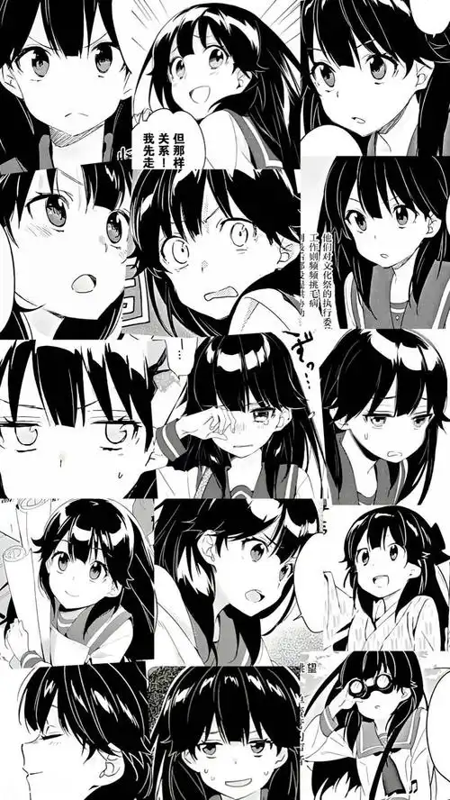 黑白动漫壁纸黑白漫画风拼接动漫壁纸