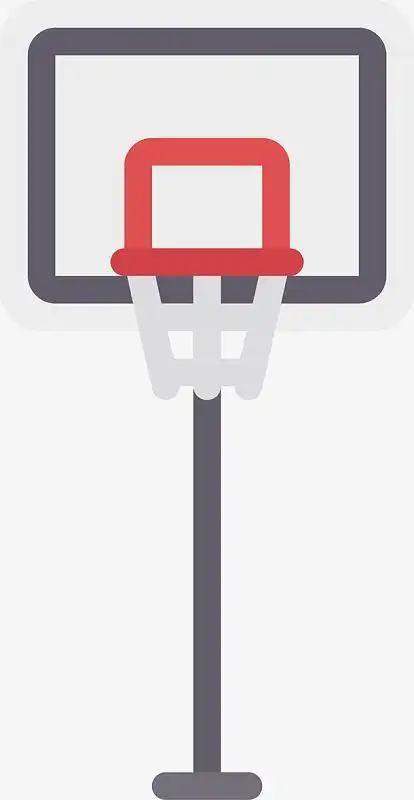 png扁平化篮球架和篮球矢量aipng卡通篮球框设计矢量图png扁平化篮球