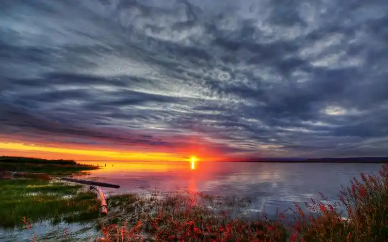 夏季夕阳下的唯美绚丽海景桌面壁纸第二辑高清大图预览1920x1200_风景