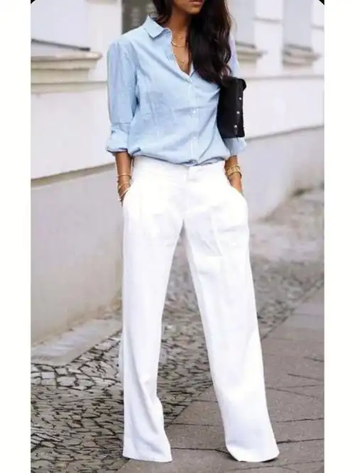 春天到了需要一条百搭的白色裤子