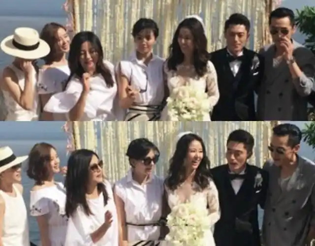 婚礼仪式上,赵薇突然出席,与范冰冰"还珠帮"合体.