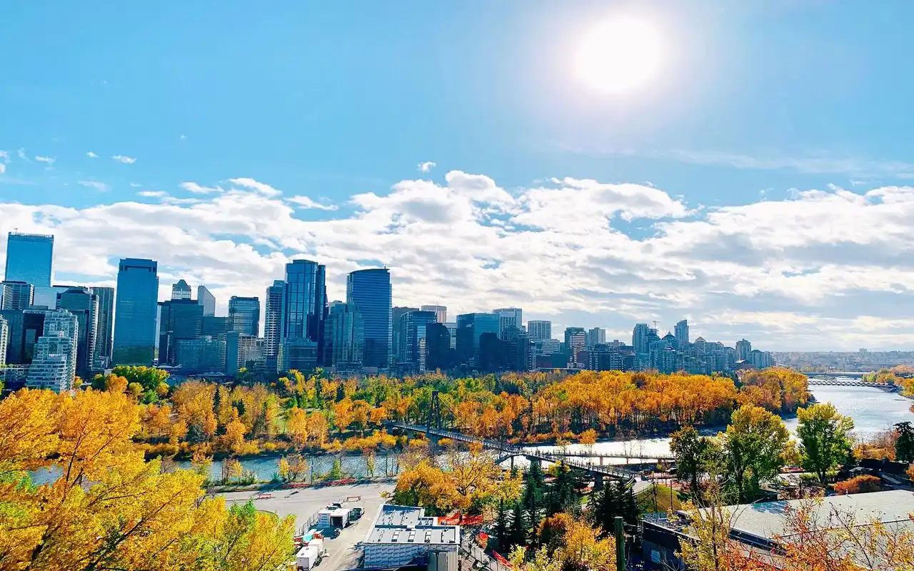 华为平板城市秋日主题壁纸