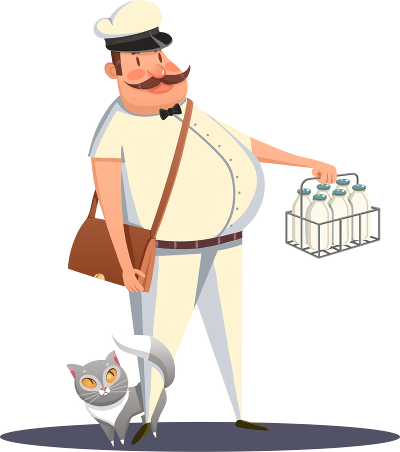 送牛奶的人图片