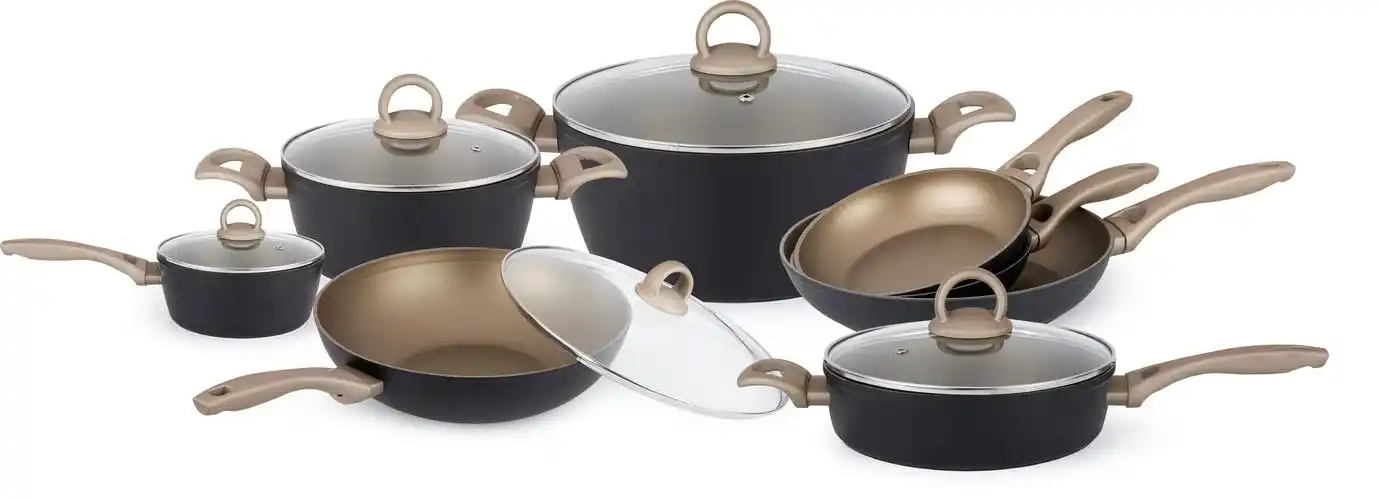 34厘米最优惠的价格不粘美食酱锅锻造铝炊具烹饪炒锅