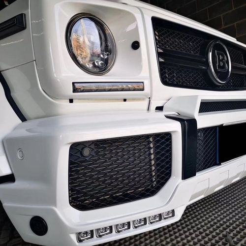 w463奔驰g级大g500g550g350g63改装巴博斯led前唇保险杠下巴