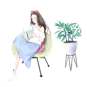 女人雪景手绘卡通优雅气质读书女教师古风中国风山水风景美女吹箫作文