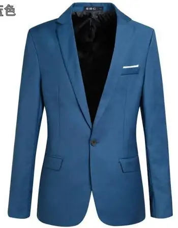 春装新款韩版修身潮男小西装休闲西服男士外套 302深蓝色 4xl