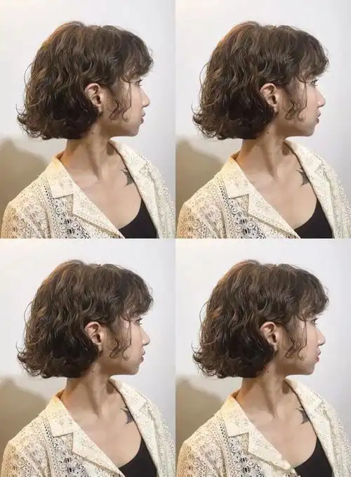 发型欣赏短发蛋蛋卷烫发