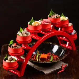 特色创意酒店饭店火锅私房菜用不规则中式盘子麻婆豆腐口水鸡菜盘网红