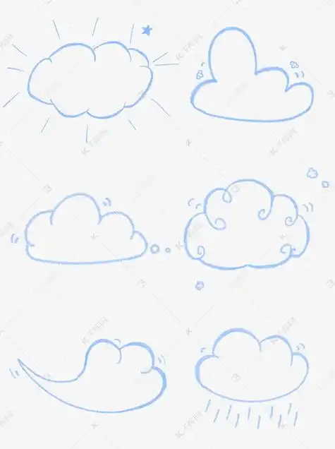白云简笔画白云简笔画图片可爱
