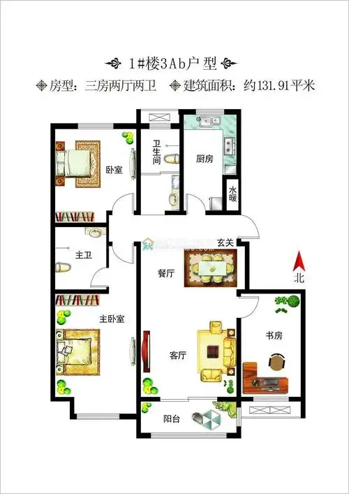 三室两厅最佳户型图大全