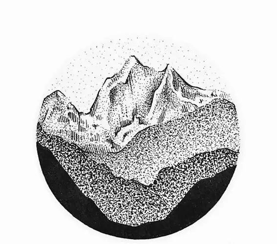 手绘黑白装饰画