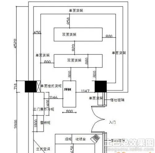 店铺装修平面图