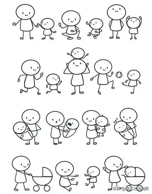 幼儿园老师推荐:火柴人简笔画