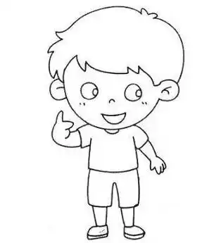 男孩简笔画图片幼儿学画帅气的小男孩这是一组自画像简笔画男生的内容