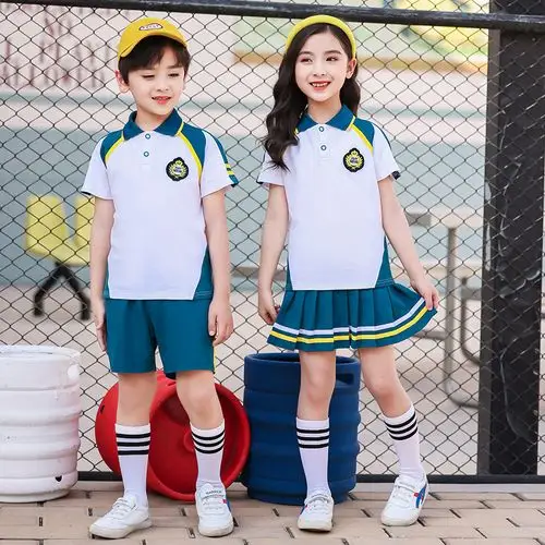 小学生夏天校服订做六一儿童演出服夏装运动毕业校服