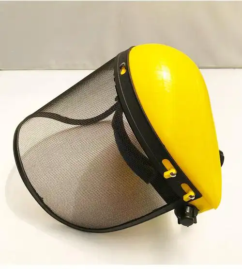 钢丝网割草面罩机园林防飞溅面屏防爆面具防护面罩防冲击钢网面罩