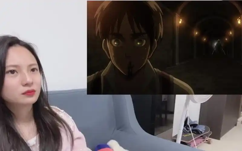 进击的巨人reaction第一季24 艾伦成功变身 女朋友感慨:什么都无法
