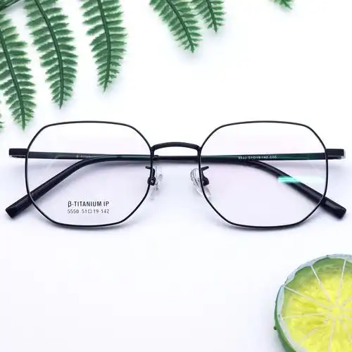 复古半钛β钛纯钛眼镜框架男女学生近视光学配镜潮流个性超轻5550