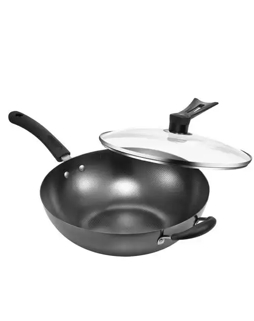 美的熟铁健康无涂层明火爆炒炒锅32cm