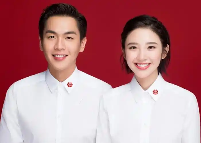 结婚登记照情侣装白衬衫男女通用同款影楼拍照领证长袖证件照衬衣